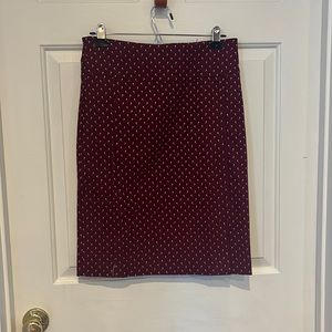 Burgundy Mid Skirt